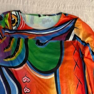 NWOT medium multi color, long sleeve shirt